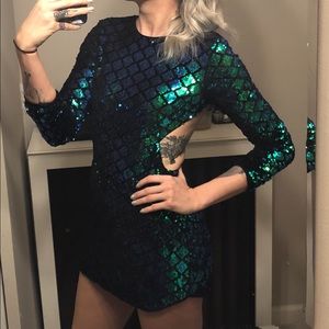 Sequin cocktail dress, New Years Eve style